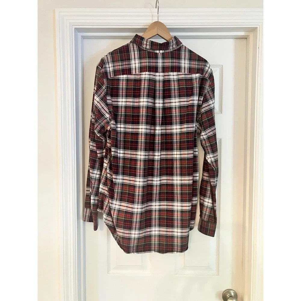 Polo by Ralph Lauren Oxford Men's Large Classic Fit Button Down Tartan Red Green